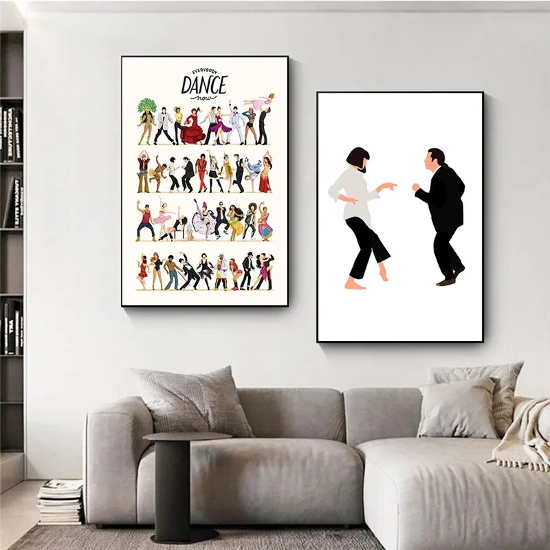 

Classic Movie Pulp Fiction Poster Canvas Painting HD Poster and Prints Wall Art Pictures for Living Room Bedroom Home Decoration