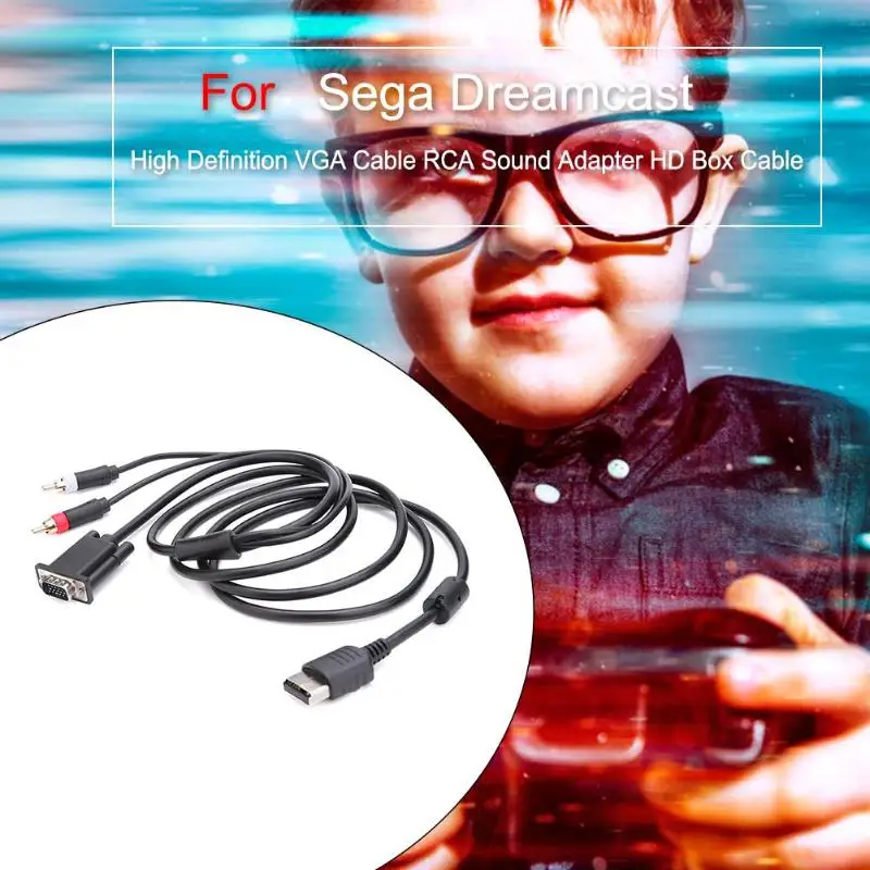 Высокое разрешение VGA кабель RCA Звуковой адаптер HD коробка кабель для sega Dreamcast игровой автомат аудио видео аксессуары