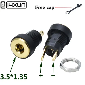 

1/2/5Pcs 3A 12v for DC Power Supply Jack Socket Female Panel Mount Connector 3.5x1.35mm Plug Adapter 2 Terminal type GOLD PLATED