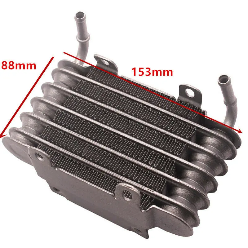 Universal Racing Car And Motorcycle Engine Small Fuel Oil Cooler Silver