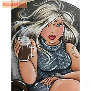 

5D Full Round/Square Diamond Painting,Cartoon,Fat Ladies,Diamond Embroidery Fat Women,Dikke Dame,Picture Beading,Wall Pictures