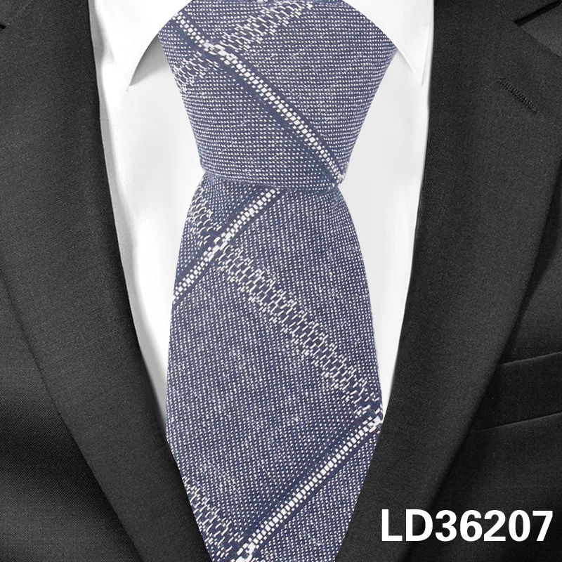 LD36207 Новые хлопковые клетчатые Галстуки, модные галстуки для костюмов, обтягивающие галстуки для мужчин, женщин, мужчин, галстуки для свадьбы, бизнеса - Цвет: LD36207