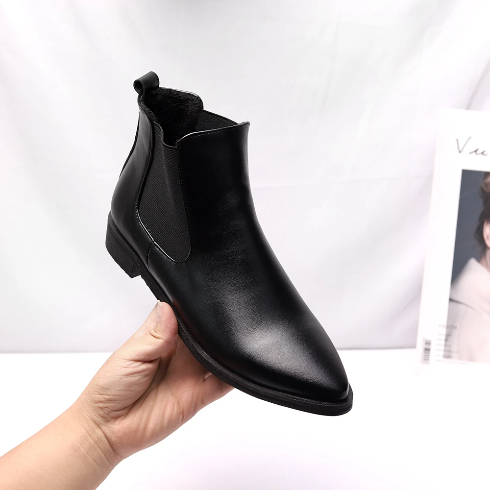 leather pointed chelsea boots womens