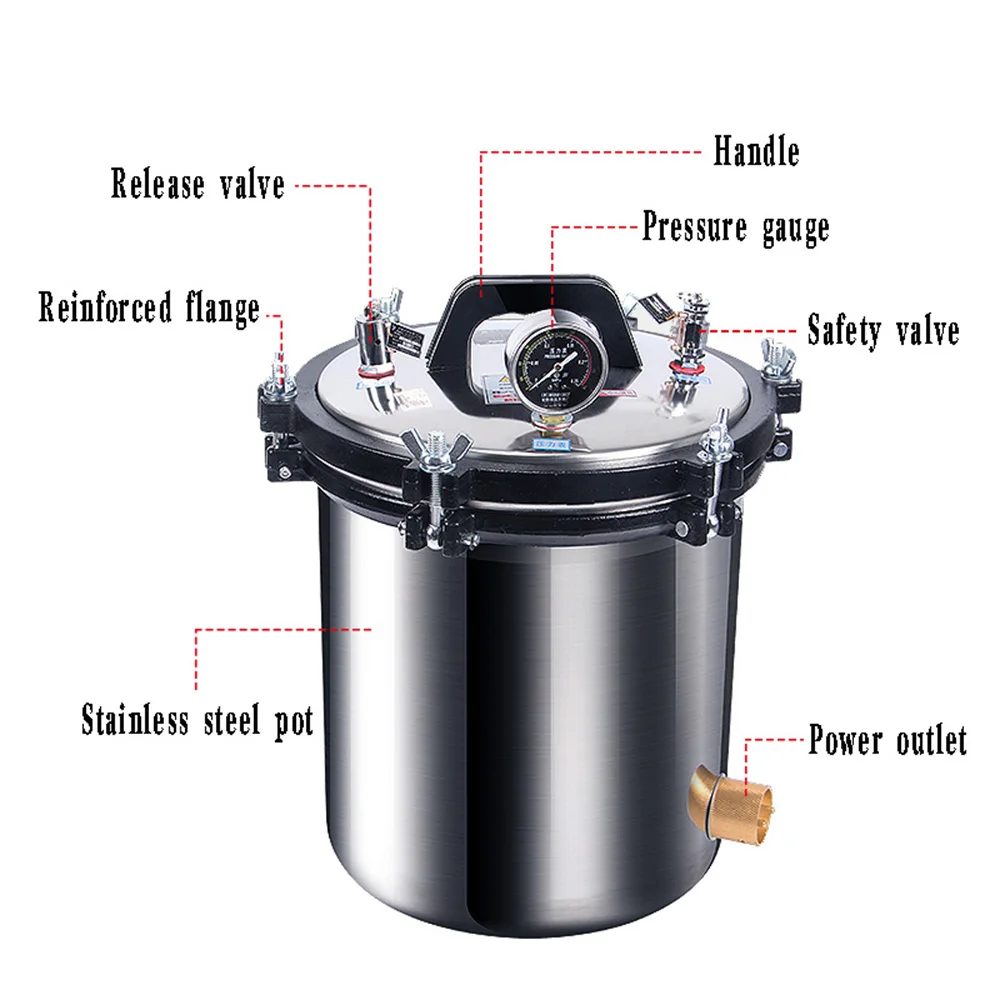 Portable Stainless Steel Heating Autoclave High Pressure Sterilizer Sterilizatio