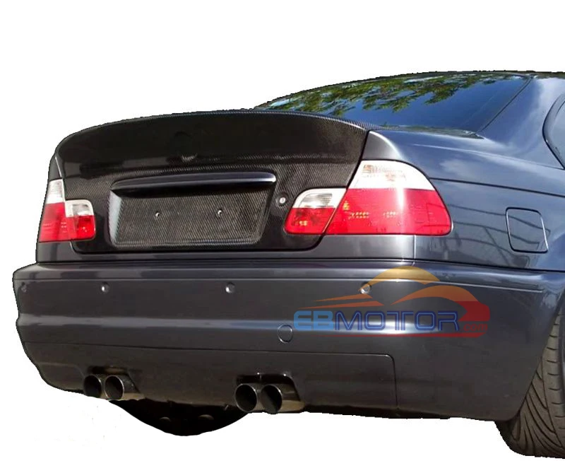 CSL Стиль Реальные углеродного волокна углеродное волокно Задняя Крышка багажника для E46 купе 2000-2006 325 330 M3 B443