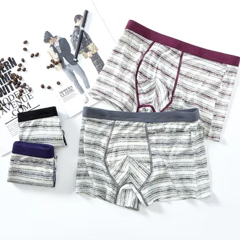 

2020 Men Male Underwear Men boxers Plain Cotton Boxer Shorts Panties Brand Clothing Cueca Cuecas Boxer U Convex Pouch