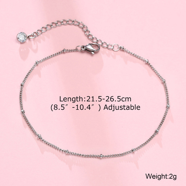 Anklet, Stainless Steel Rope Ankle, Anklets Bracelets for Men Women, Adjustable Twisted Rope Bracelet Gift