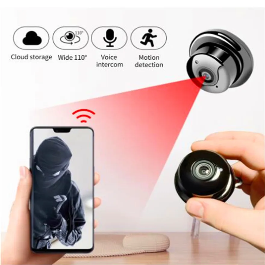 

Mini Camera Wifi Night Vision Webcam 1080P Microphone Body Cam Digital Dvr Micro Sd Card Monitor Minicamera Videocamara Drop Dv