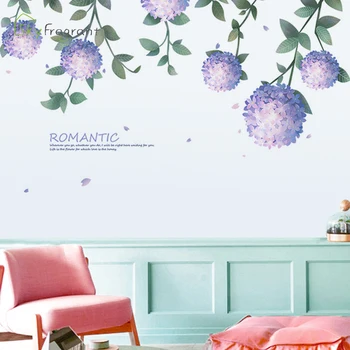 

Creative hydrangea wall sticker living room sofa TV background wall decor self-adhesive stickers bedroom decor room decoration