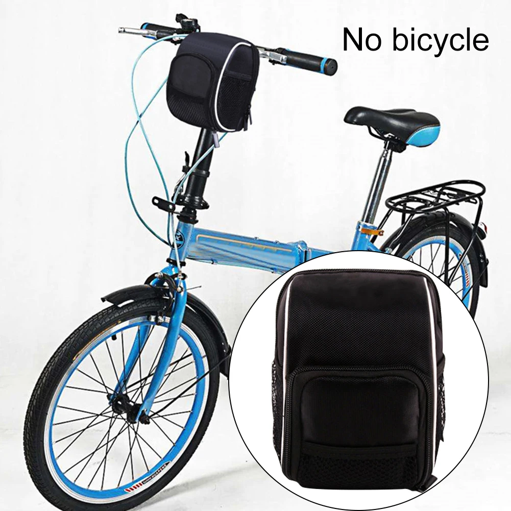 Phone Pouch Wear Resistant Bicycle Bag Storage Outdoor Black Zipper Large Capacity Waterproof Cycling Accessories Durable Holder