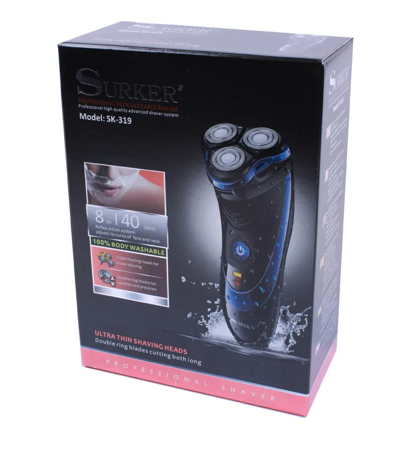 Washing Classic Three Cutter Head 3D Floating Shaver With Sideburn Trimmer Shaving