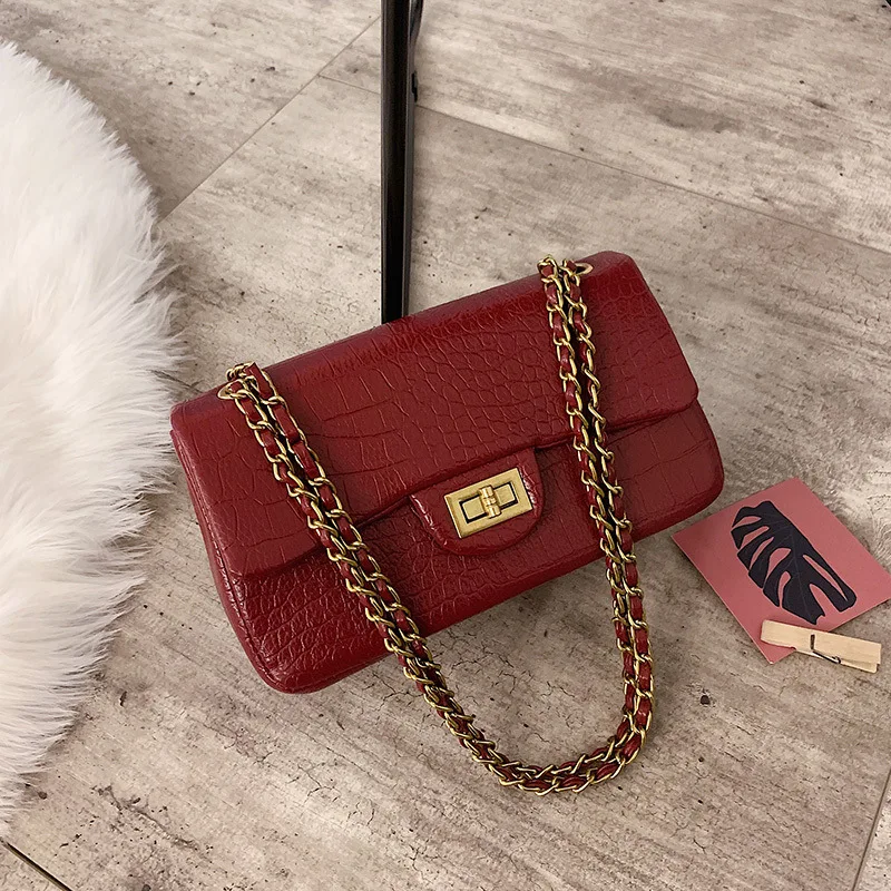 

Autumn and winter new women's bag 2019 fashion trend shoulder bag Joker chain Messenger bag small square bag