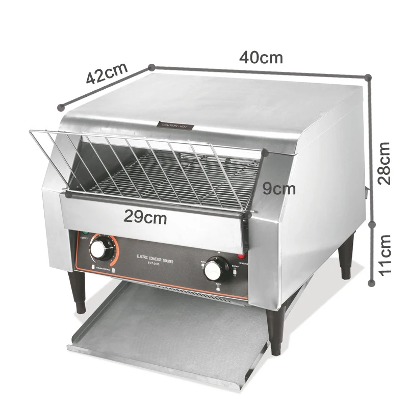 220V chain type toaster for hotel toaster 2050W crawler type automatic toaster with stainless steel body 4