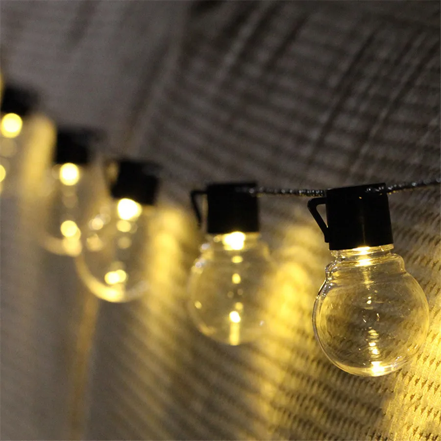 Thrisdar 10/20/38 светодиодная гирлянда шар свадьбы гирлянд на открытом воздухе G50 рождественские шарики во всем мире Фея световая гирлянда - Испускаемый цвет: Clear Bulbs