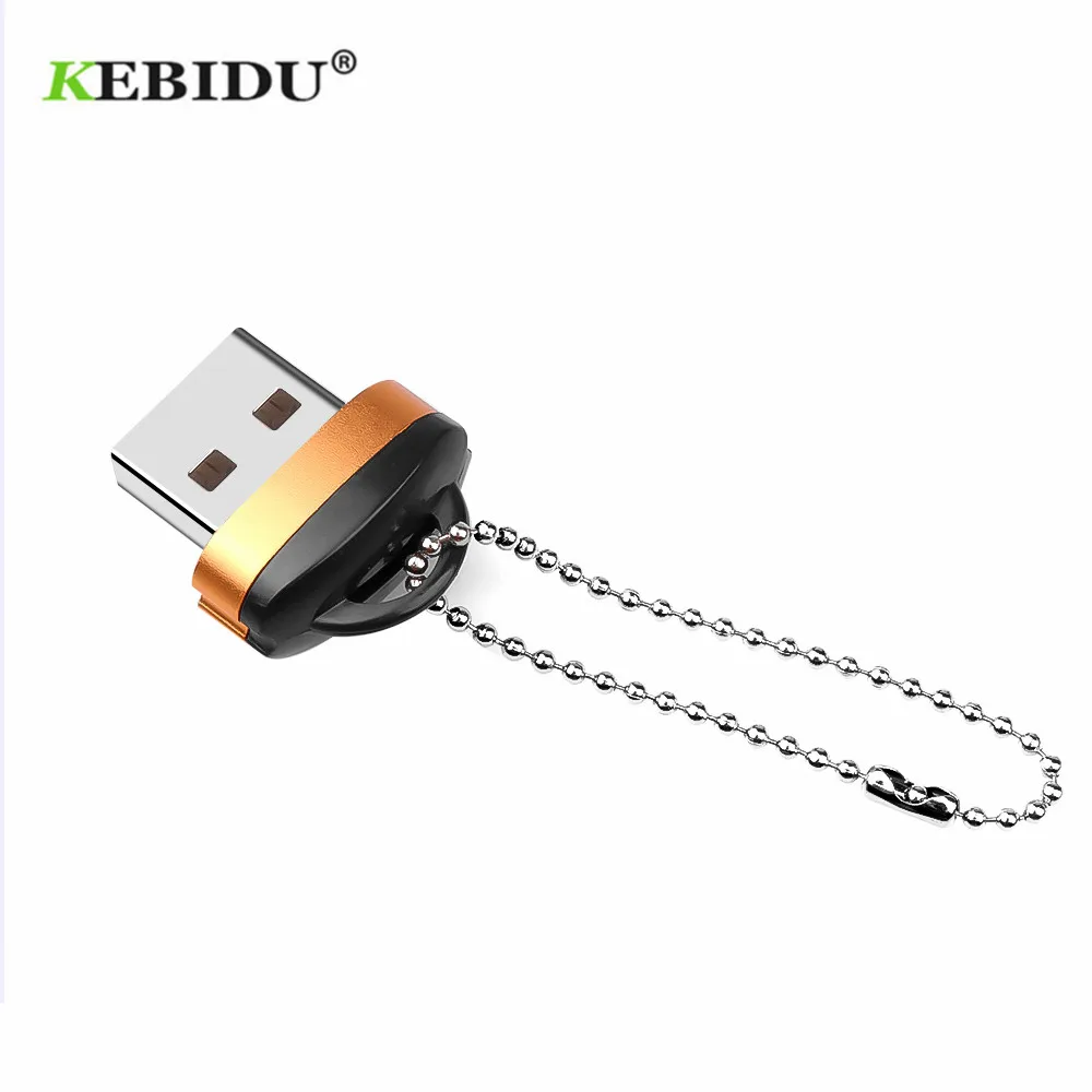 KEBIDU Мини Высокоскоростной USB 2 0 Micro SD кардридер адаптер с брелоком портативный