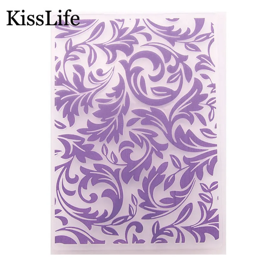 

New Beautiful Flower Leaves Decoration Plastic Embossing Folders for Scrapbooking Card Making Christmas Embossing Folders