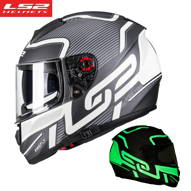 LS2 FF397 Vector Evo Fiber Glass Full Face Motorcycle Helmet Double Lens  Man Women Casco Dual Lens Casque Moto Capacete ECE|Helmets| - AliExpress