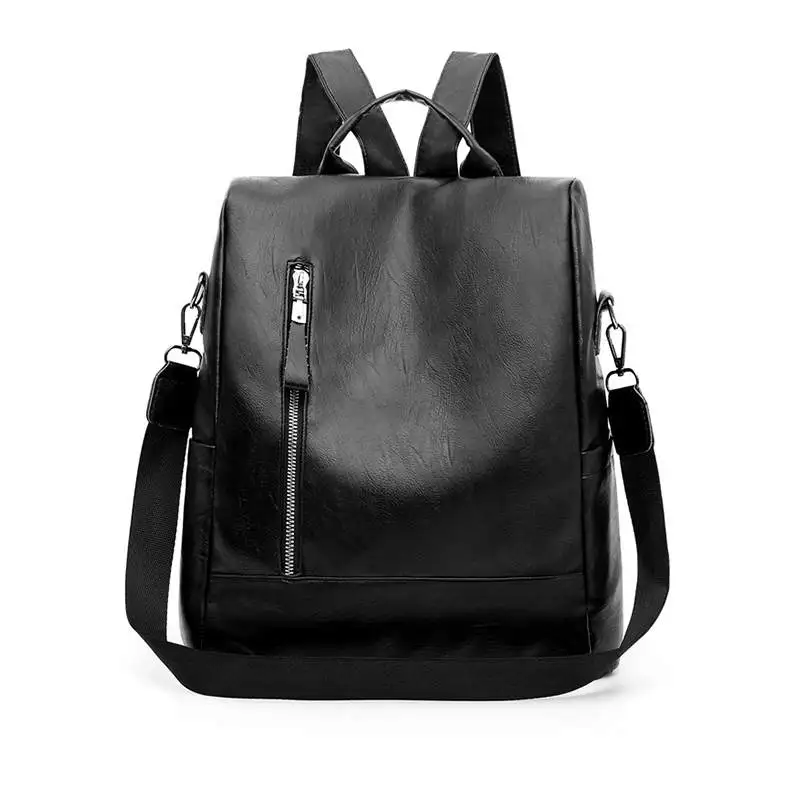 Yasicaidi моды со вставками из искусственной кожи рюкзаки элегантный Для женщин Наплечная Сумка для девушек школьная сумка, рюкзак sac a dos femme - Цвет: Black