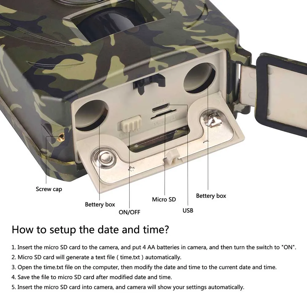 Camouflage LEDs Trap Plastic Wildlife Night Vision Infrared HD Trail Photo Forest Hunting Camera Waterproof 120 Degree Scouting
