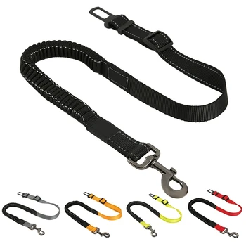 

Adjustable Nylon Pet Elastic Seat Belt Dog Car Seat Belt Safe Leads Buffer Stretch Leash for Middle Big Pets Dog Leash