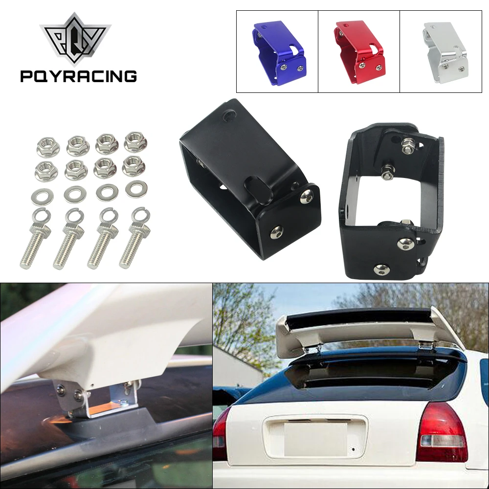 PQY - For 96-00 Honda Civic EK9 3DR Type R Spoiler CTR Wing Riser Lift Tilt Bracket PQY-WSR01