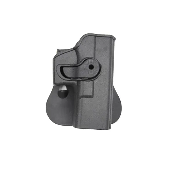 BK holster for glock Тактический IMI пистолет кобура для Glock 17 19 сгустков 1911 M9 правая рука поясной ремень охотничий Airsoft кобура для пистолета с журнальными сумками - Цвет: BK holster for glock