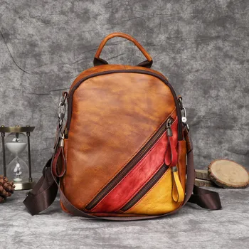 

2019 Women Leather Backpacks High Quality Female Vintage Backpack Travel Shoulder Bag Mochilas Feminina School Bags For Girls