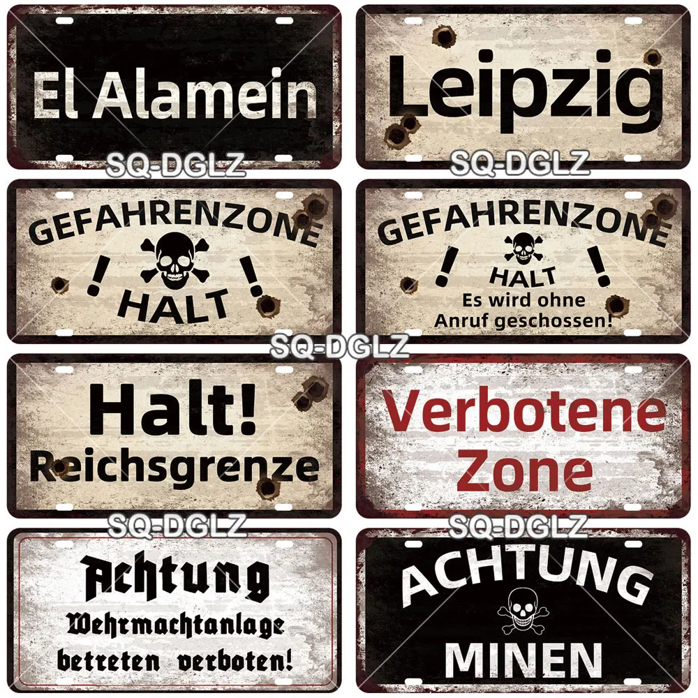 Metal Wall Art Metal Wall Signs Metal Signs 15x30cm Vintage Berlin City Plate Tin Sign Home Decor