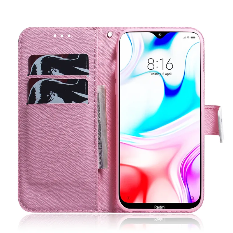Для Xiaomi Redmi 8 чехол милый кошелек Флип из искусственной кожи чехол для Xiaomi Redmi 8A задняя крышка capa Redmi8 8 a Redmi8A чехол для телефона s