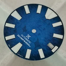 Детали для часов 28,5 мм, синий/черный циферблат часов, подходит для автоматического движения NH35/36 Детали для часов 28,5 мм, синий/черный циферблат часов, подходит для автоматического движения NH35/36