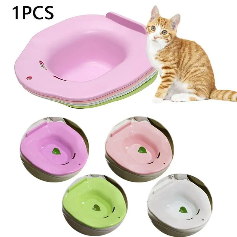 

1pc Plastic Cat Toilet Training Kit Cleaning System Pets Potty Urinal Litter Tray Training Toilet Tray Pet Supplies