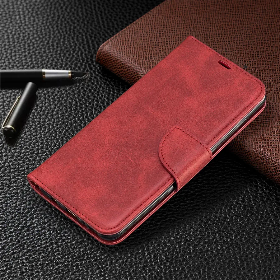 Овчины кожаный чехол для samsung Galaxy A51 A71 A10 A20E A30 A50 S A40 A70 A3 A5 A7 A6 A8 плюс M20 чехол-портмоне с откидной крышкой чехол
