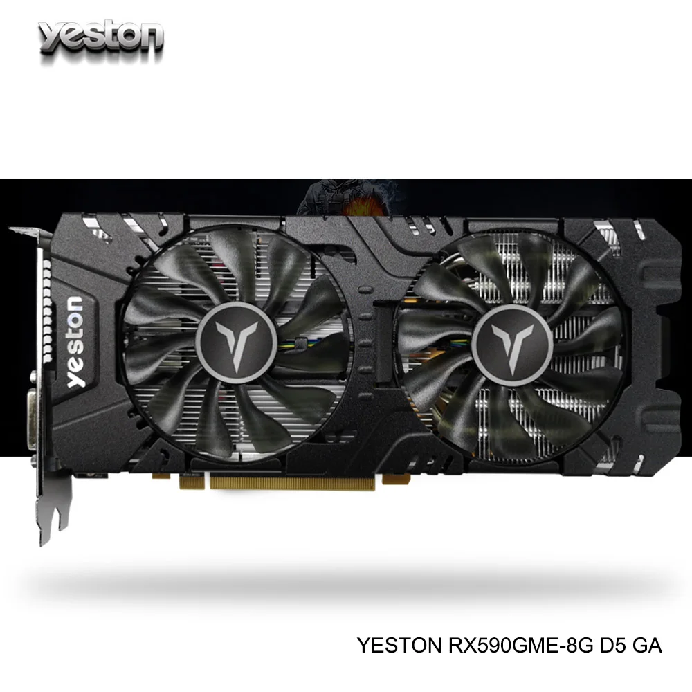 Yeston Radeon RX 590GME GPU 8 ГБ GDDR5 256bit игровой настольный компьютер ПК видеокарты Поддержка