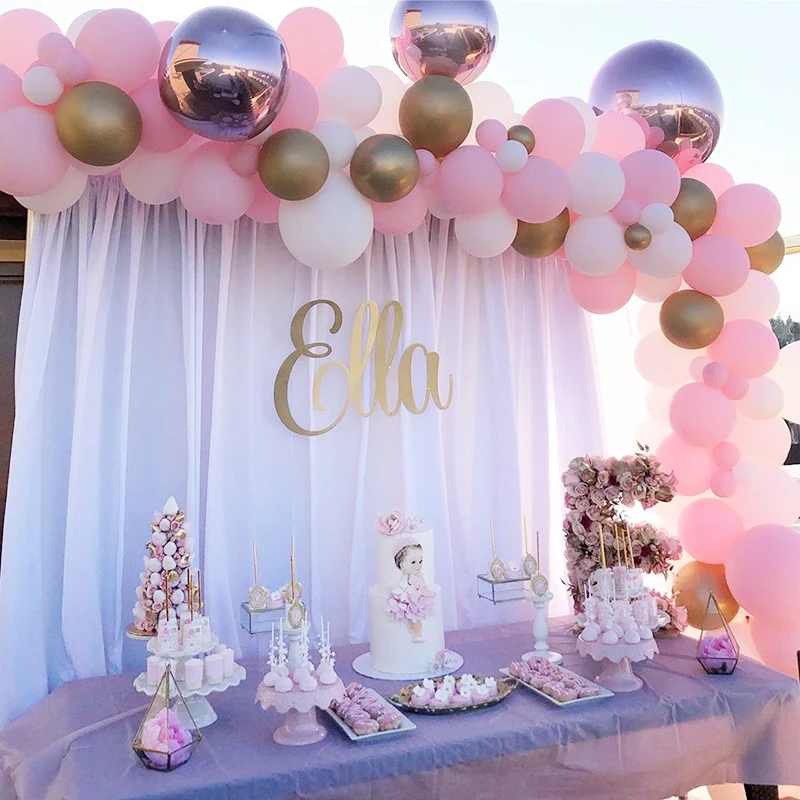 

131pcs Pastel Baby Pink Latex Balloons Macaron White Balloon Garland Arch Kit Wedding Birthday Baby Shower Party Decorations