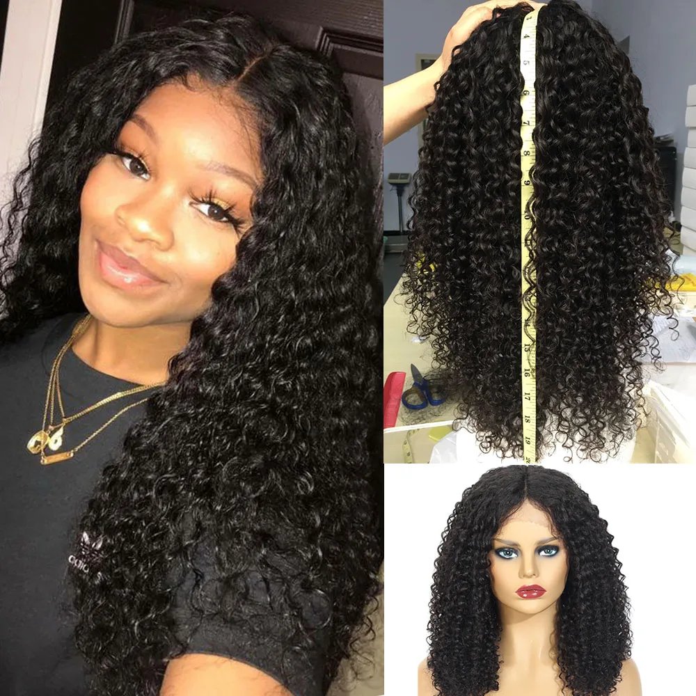 human hair lace front curly wigs