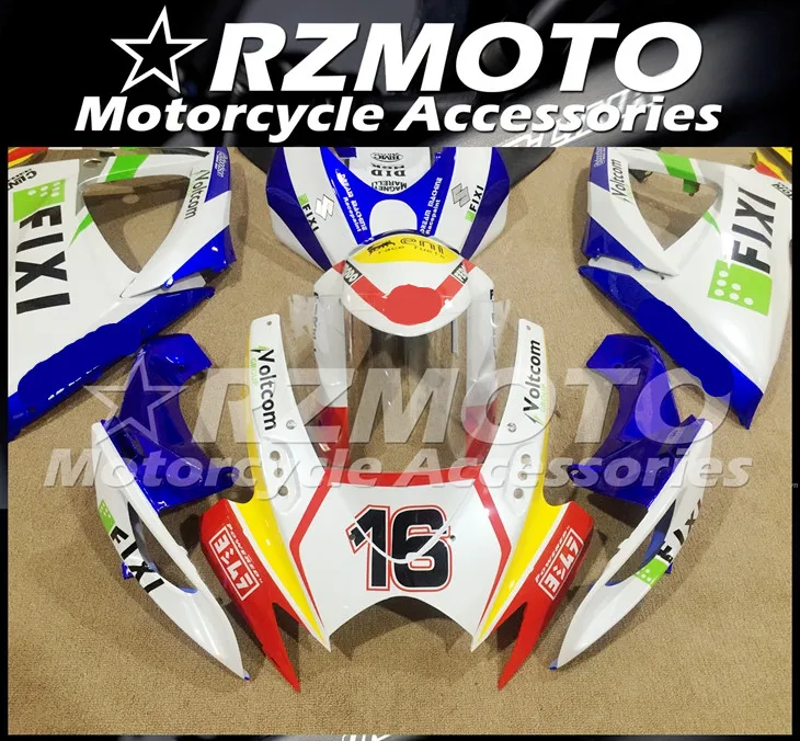 ABS мотоцикл обтекатель комплект для SUZUKI GSXR600 750 K6 2006-2007 год кузов литья под давлением Магазин № 1128
