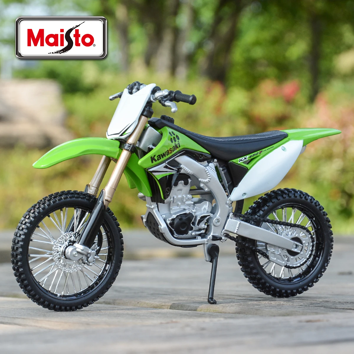 Maisto 1:12 Kawasaki KX 450F зеленый литой автомобиль коллекционные хобби модель мотоцикла