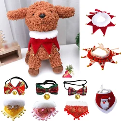 Collier Bandana pour chien de noël, écharpe cloche pour chiot, cadeaux de noël 