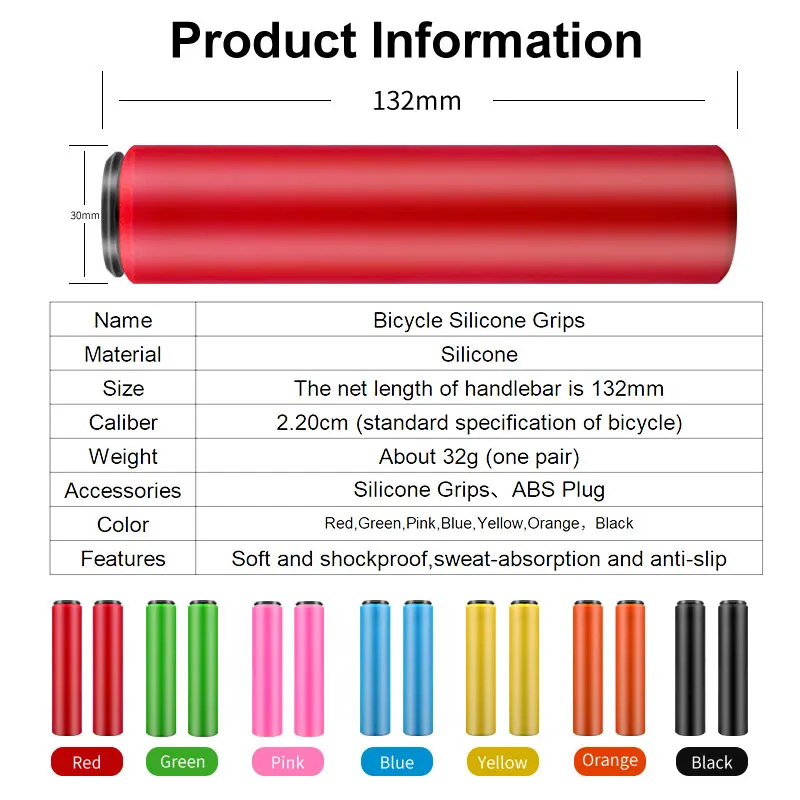 X-TIGER Bicycle Grips Silicone MTB Grips Handlebar For Bicycle Road Shock-absorbing Bike Grip Ultraight Handle Bike Accessories