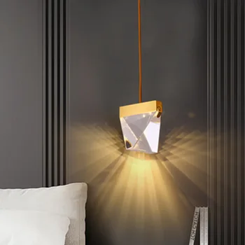 

diamond crystal bedside small chandelier bedroom personalized living room simple modern designer dining room Chandelier