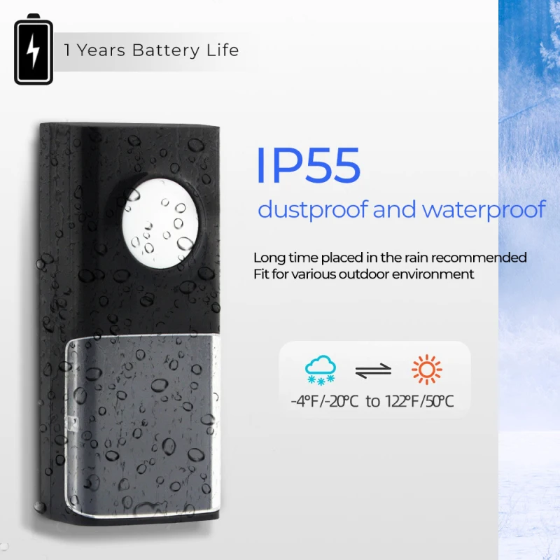 audio intercom Wireless IP55 Waterproof Doorbell 200m Range USB Home 58 Songs Intelligent Door Call 433MHZ Bell Chime 1 2 Button 1 2 3 Receiver intercom doorbell