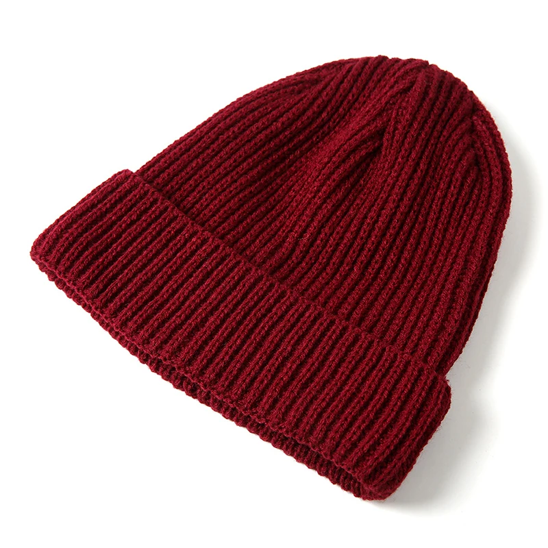 

Winter Solid Unisex Beanie Autumn Women Wool Blends Soft Warm Knitted Cap Men Female SkullCap Hats Ski Caps Outdoor Beanies