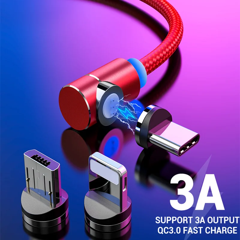 Магнитный кабель Micro usb Type c для быстрой зарядки магнитное зарядное устройство