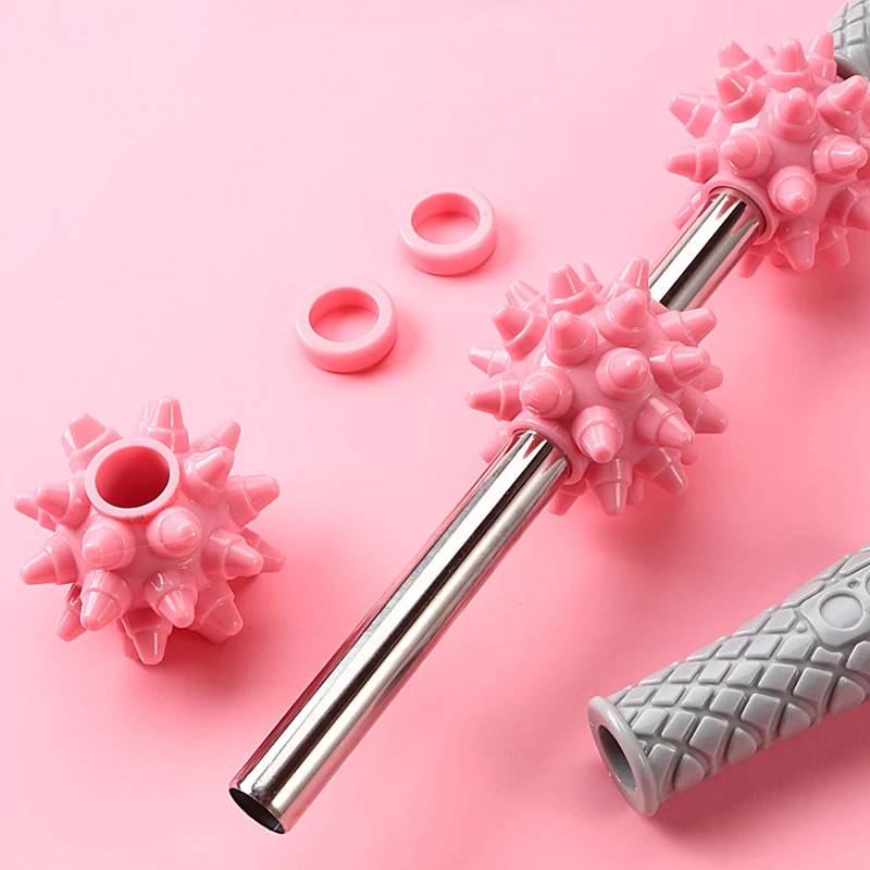 Fitness Massage Stick Leg Muscle Relaxation Yoga Roller Wolf Tooth Fascia Stick Yoga Stovepipe Artifact Massage Roller