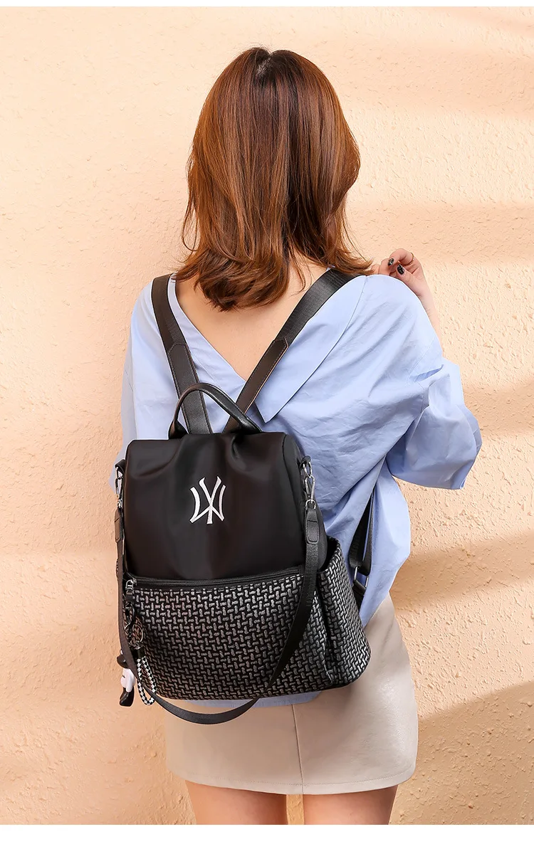 Backpack New Style Oxford Cloth Nylon Waterproof Anti-Theft Casual Multi-functional Dual Purpose Backpack