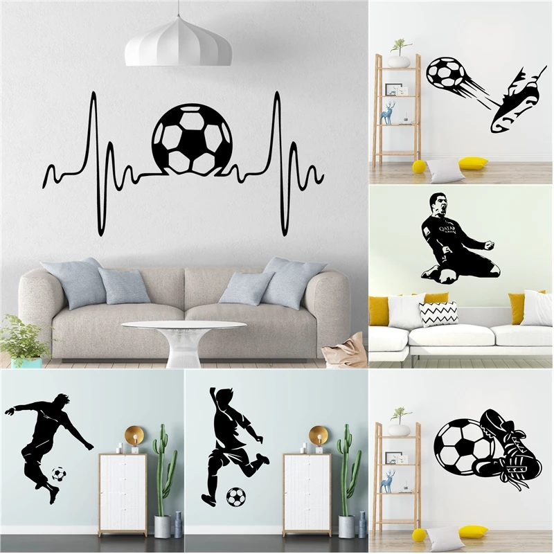 Wall Stickers Football Kids Rooms Wallpaper Walls Football Players