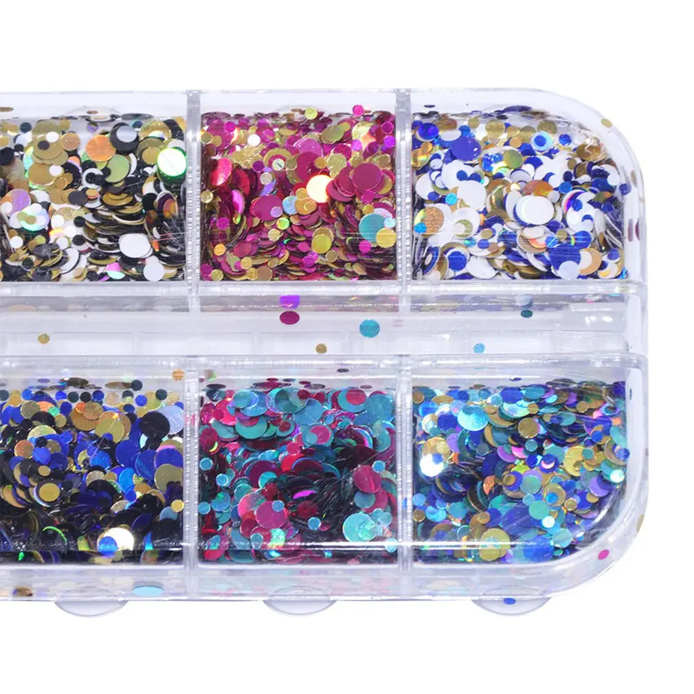 

12-Grids Set Nail Glitter Sequin DIY Flake Nail Art Decorations Gorgeous Nail Art Decorations Manicure Accessory