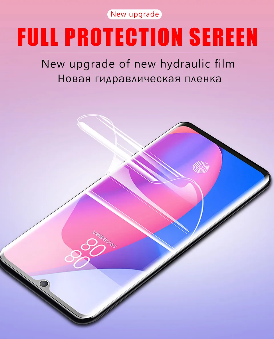 36D полное покрытие Гидрогелевая пленка для Xiaomi Redmi Note 8 7 Pro Защита экрана для Xiaomi Redmi A3 CC9E CC9 4 4X 6X A2 Lite пленка