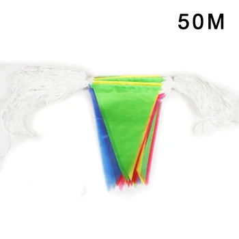 

Outdoor Colourful Triangle String Flag Pennant Banner Classroom Party Decoration Little Rainbow Home Decoration Colorful Tapestr