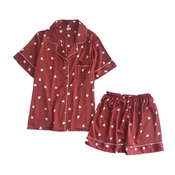 

pajamas for women Shorts Sleeve Sleepwear Short Nightwear Pant Sets sleepwear пижама женская printed female summer wear 2020 hot